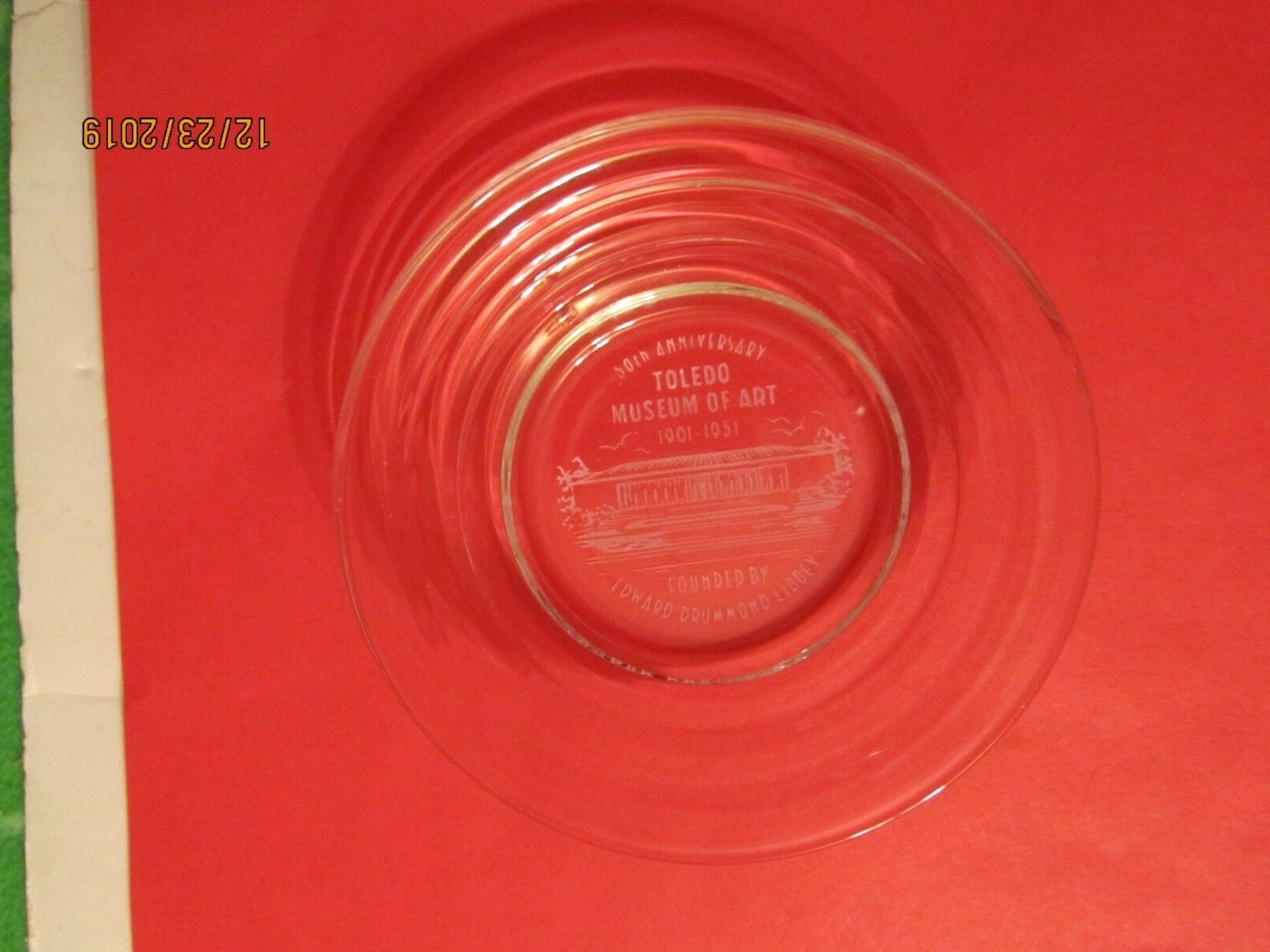 1950’s Toledo Museum of Art 1901-1951 Glass Ashtray