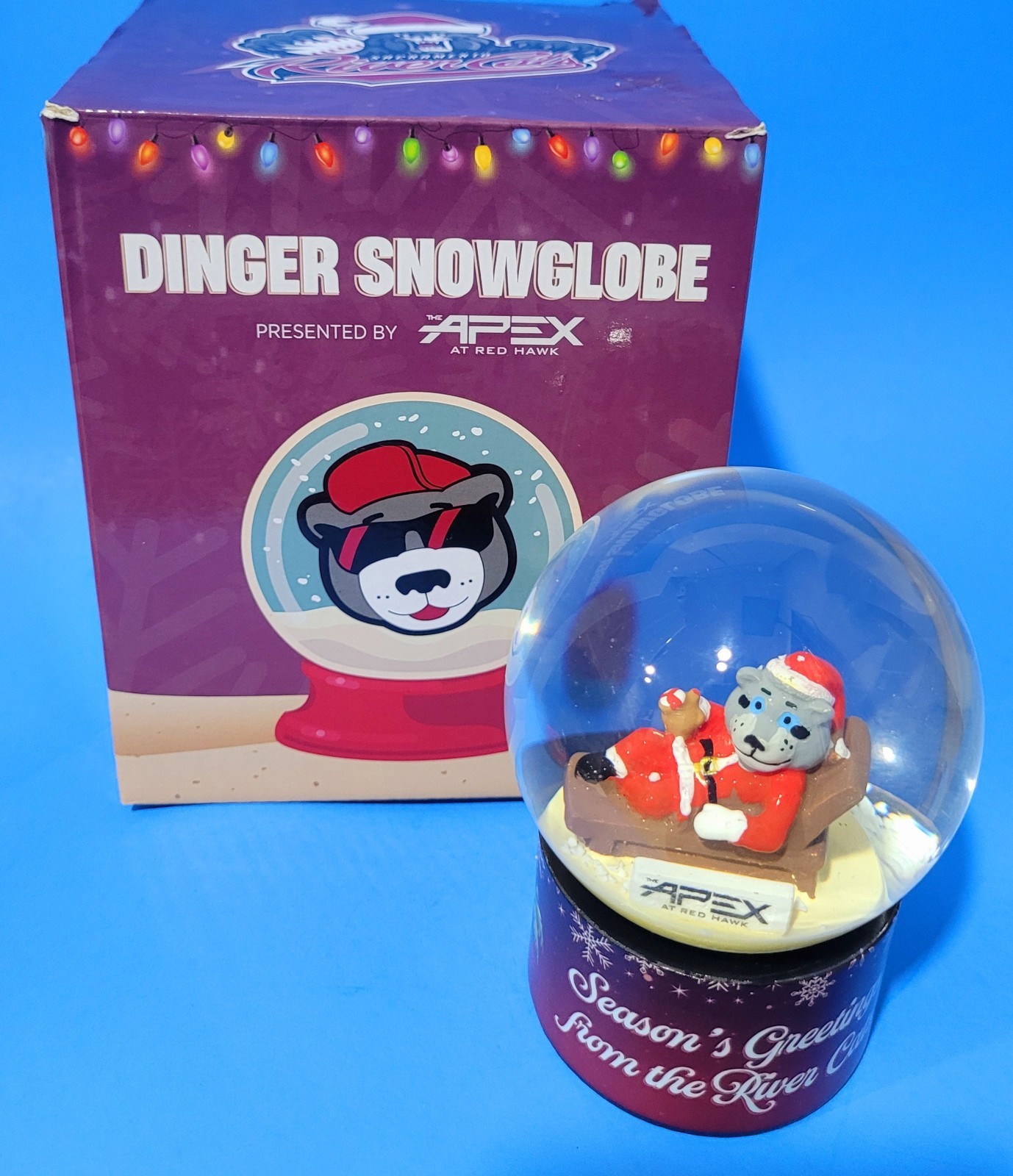 2025 Success Brands Sacramento River Cats Dinger Snow Globe By APEX