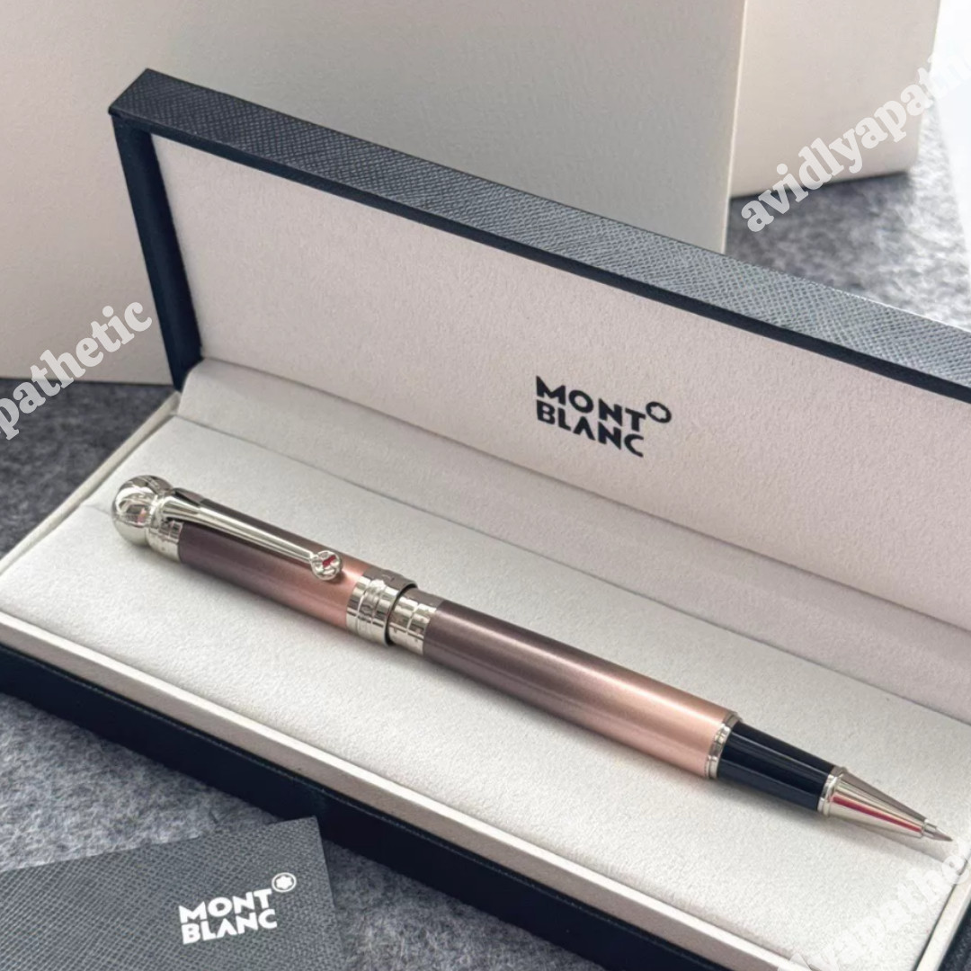 Bid Montblanc Luxury Rollerball Rose Gold Smooth-Body Writing Pen Gift New W box