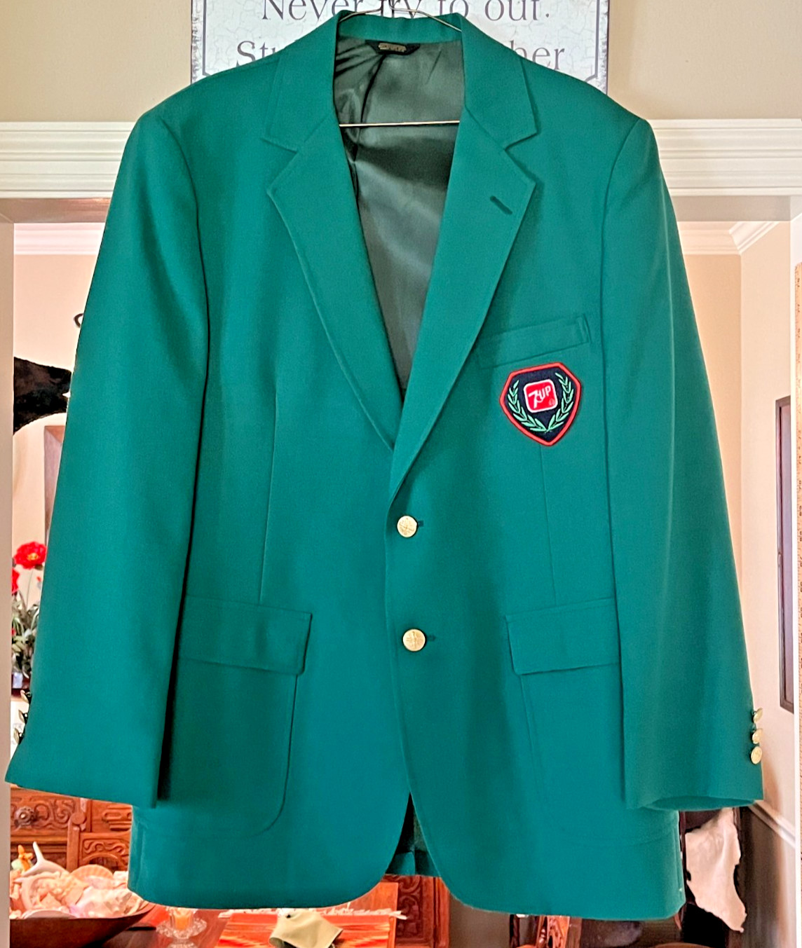 1980s 7UP Soda Mens sz 44 Reg Sports Coat, New w/ tags Executive Image Unitog
