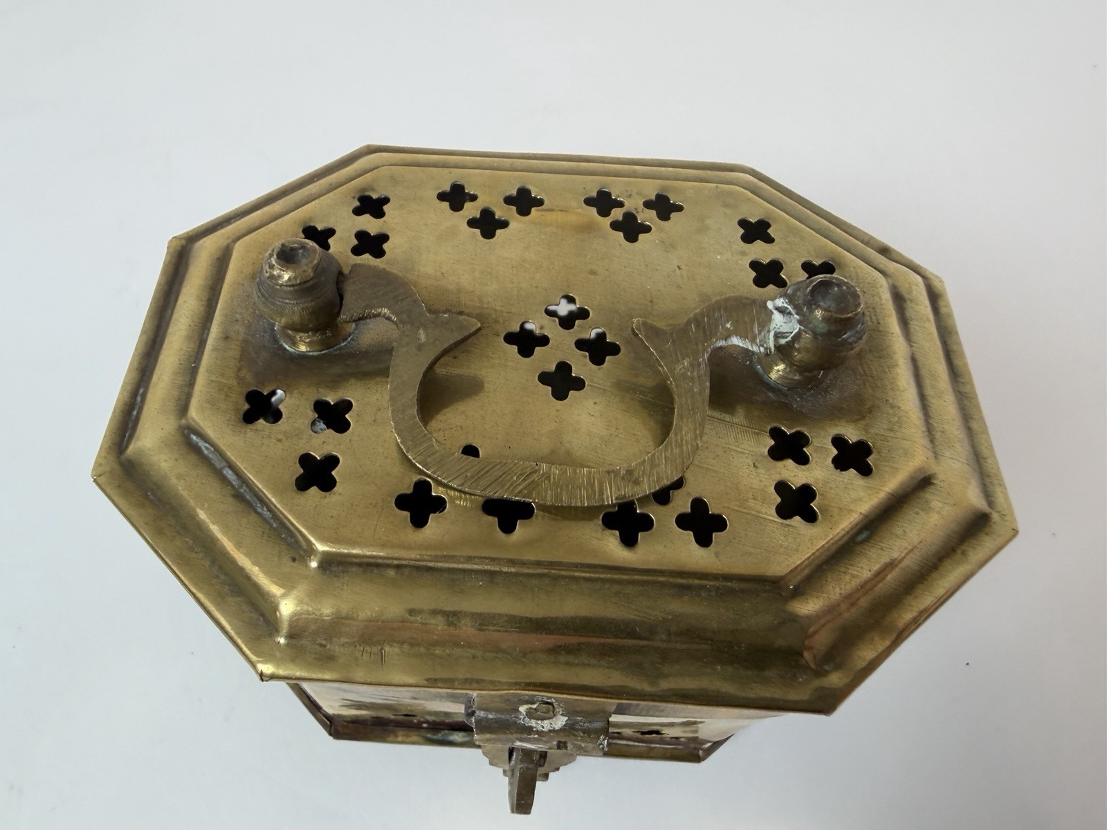 Brass Cricket Box Small Footed Latch Closure Trinket India
