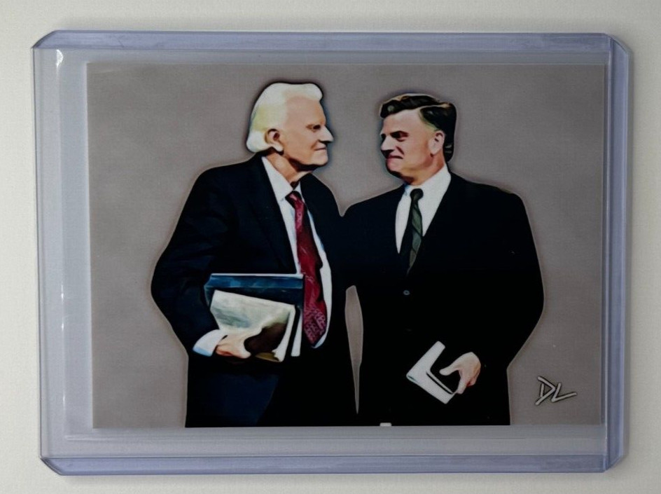 Billy & Franklin Graham Limited Edition Artist Signed Trading Card 5/10