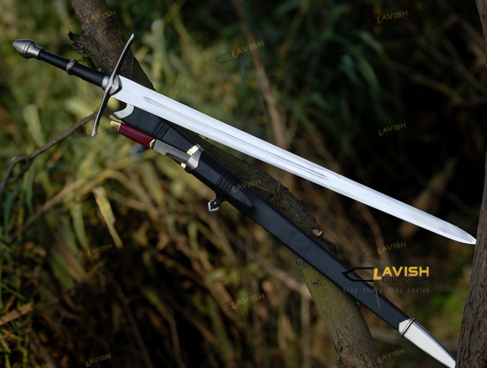 Aragorn Strider Ranger Sword (Black Color) With Knife Fully Handmade Replica