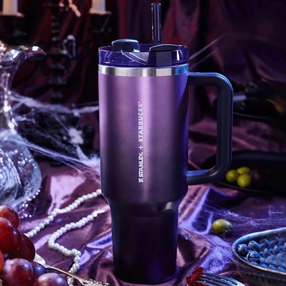 New Starbucks X Stanley 2025 China Halloween Purple 40oz Tumbler Straw Cup