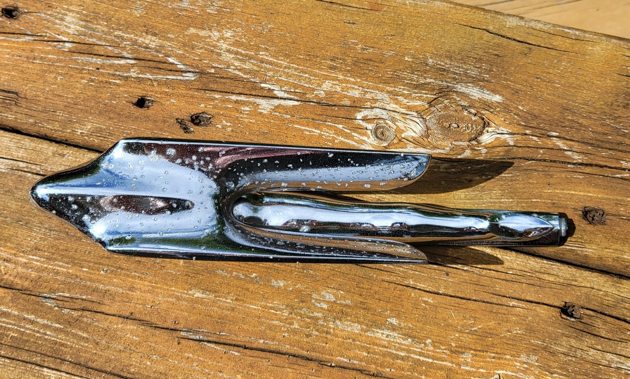 Vtg Nash Car Original Flying Lady Chrome Automobile Hood Ornament 1946 1947 1948