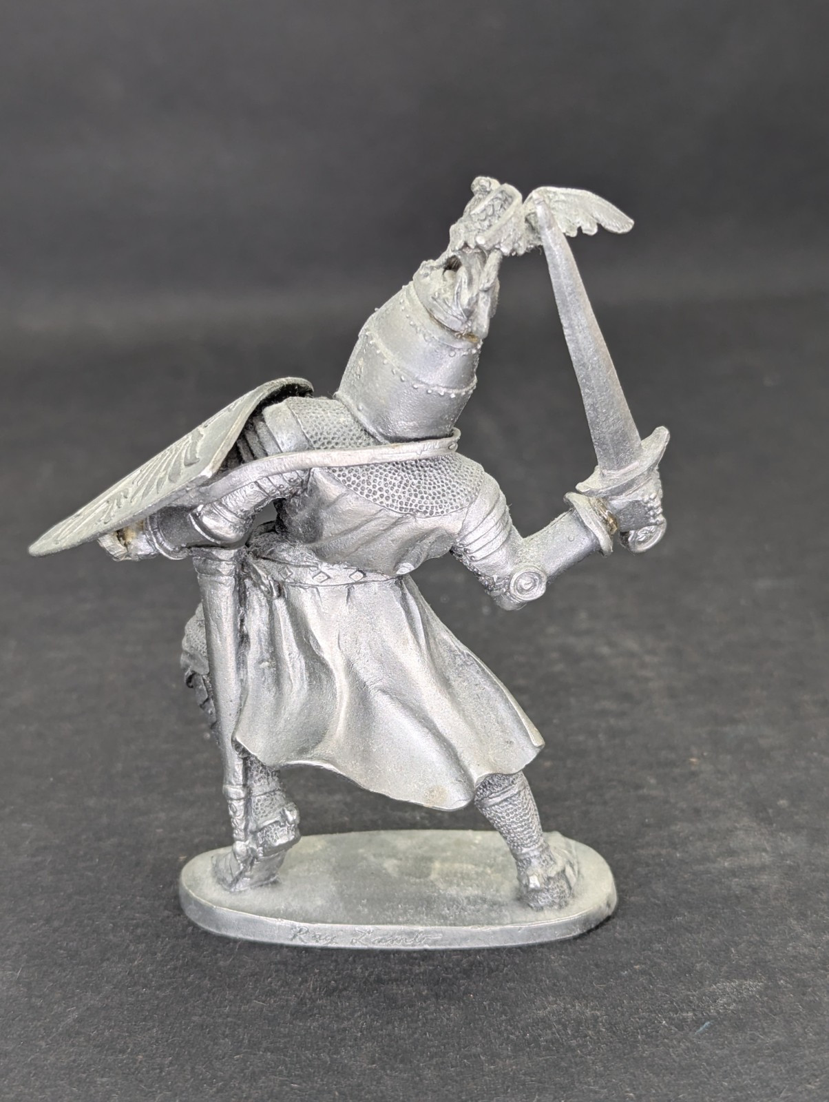 Perth Pewter Knight w/Sword Shield Ray Lamb Superior Models Inc FA-56 Vtg 1983