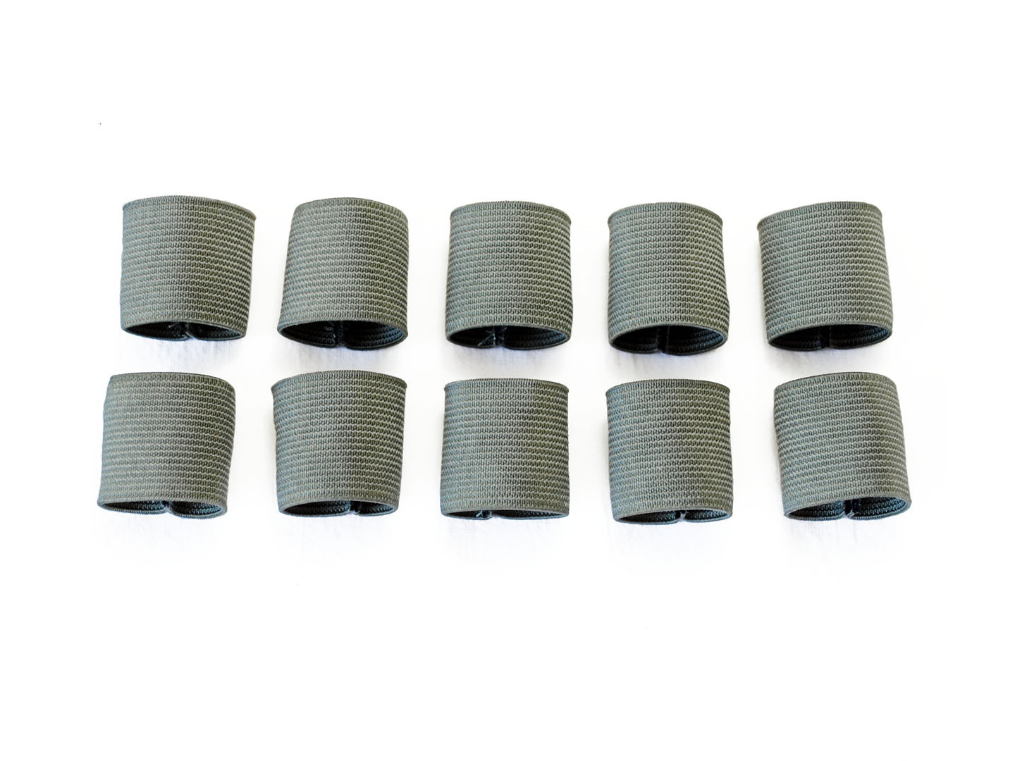 1″ Mil-spec Elastic Webbing Strap Keepers – Foliage Green – For MOLLE Pack Rucks