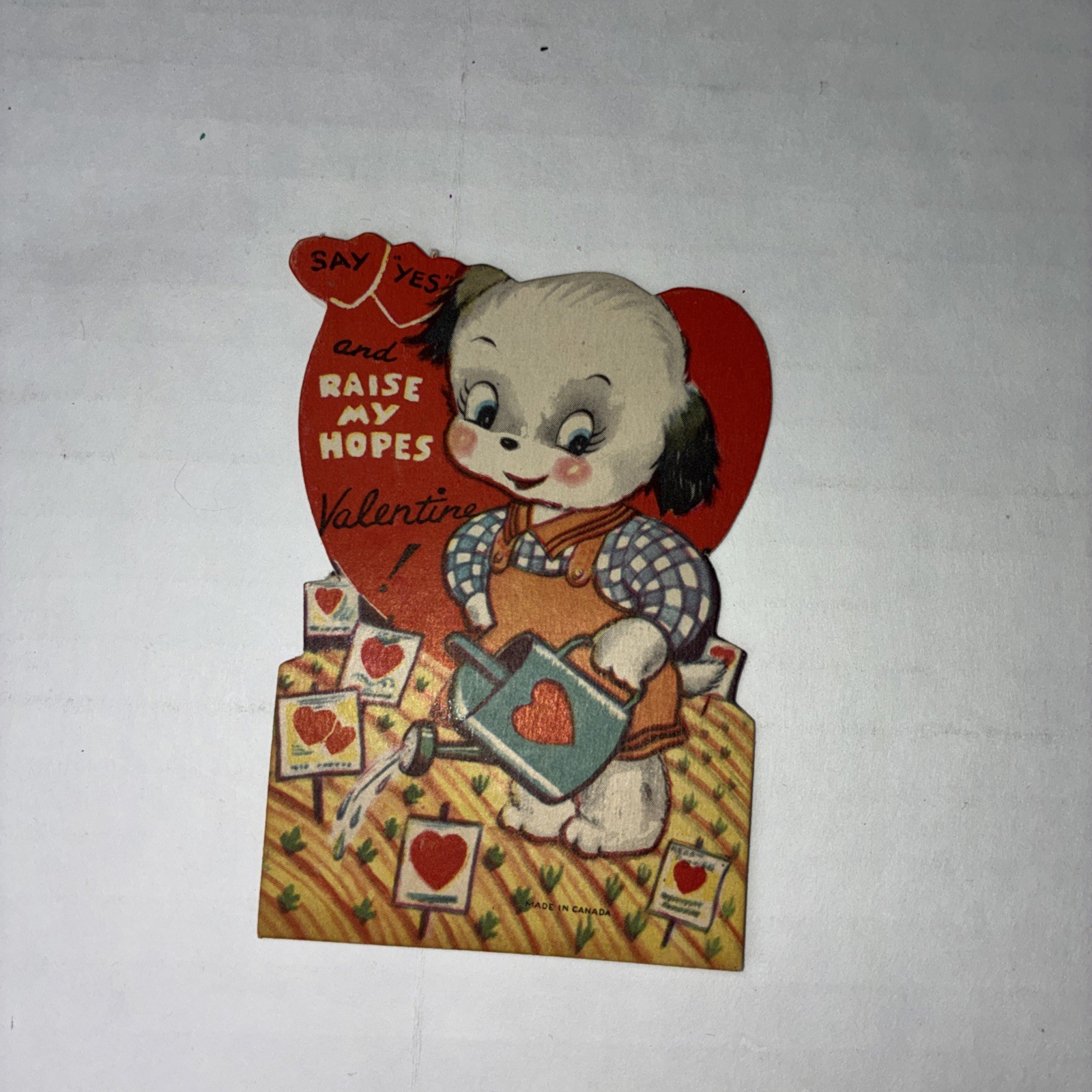 Vintage 1940’s Valentines Day Card Puppy ❤️