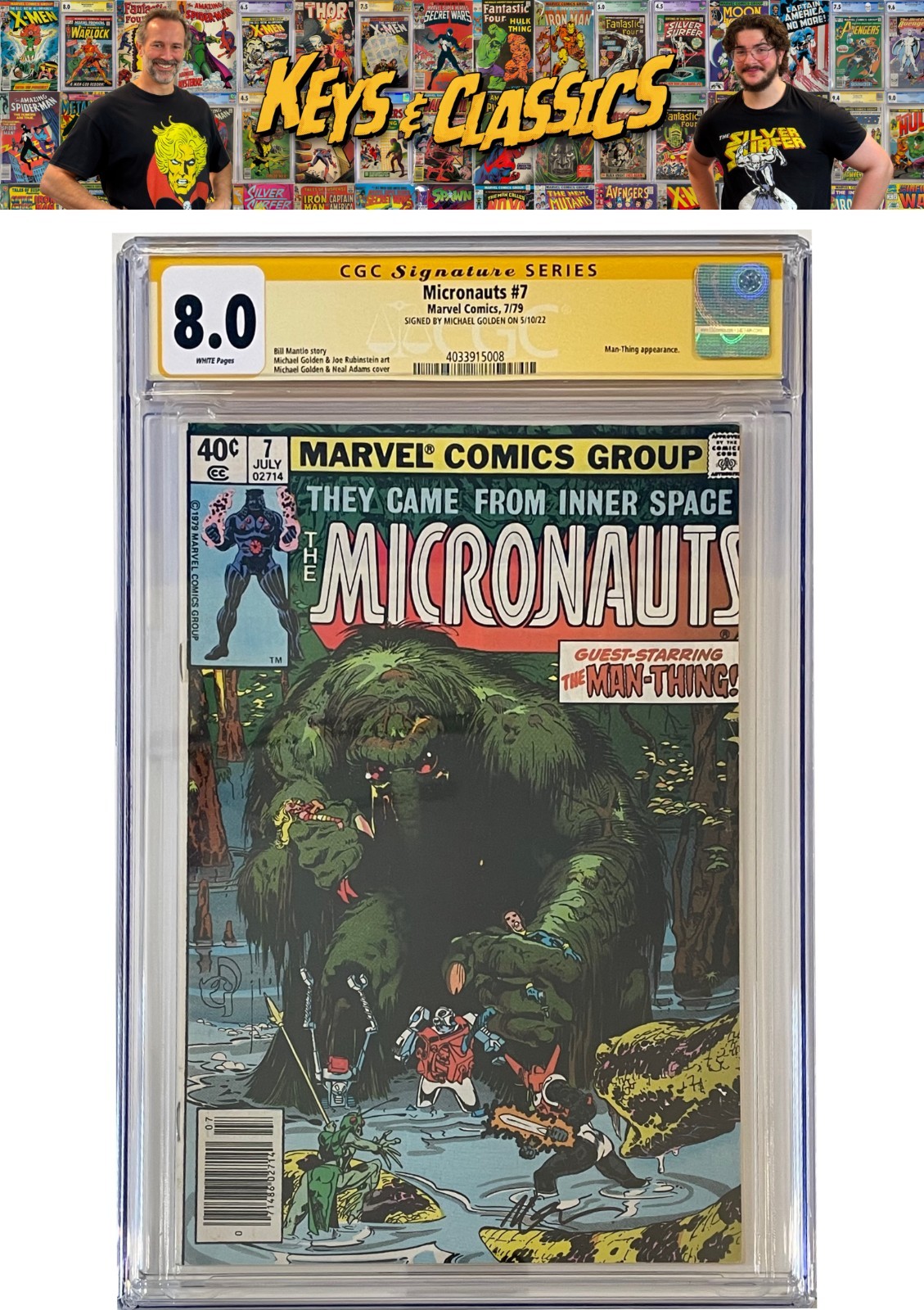 Micronauts #7 CGC 8.0 – signed by Michael Golden – Newsstand