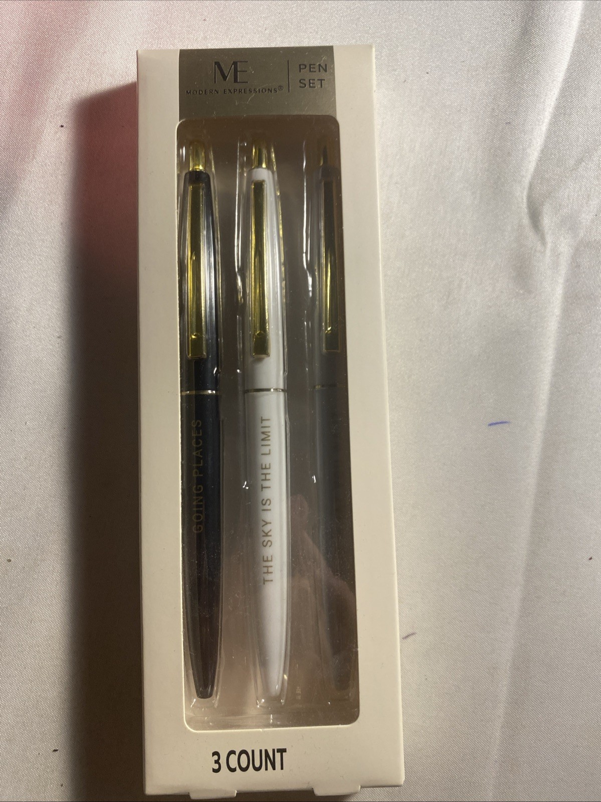 ME MODERN EXPRESSIONS 3 COUNT PEN SET BLACK INK 1.0MM NEW IN BOX – Free Shipping