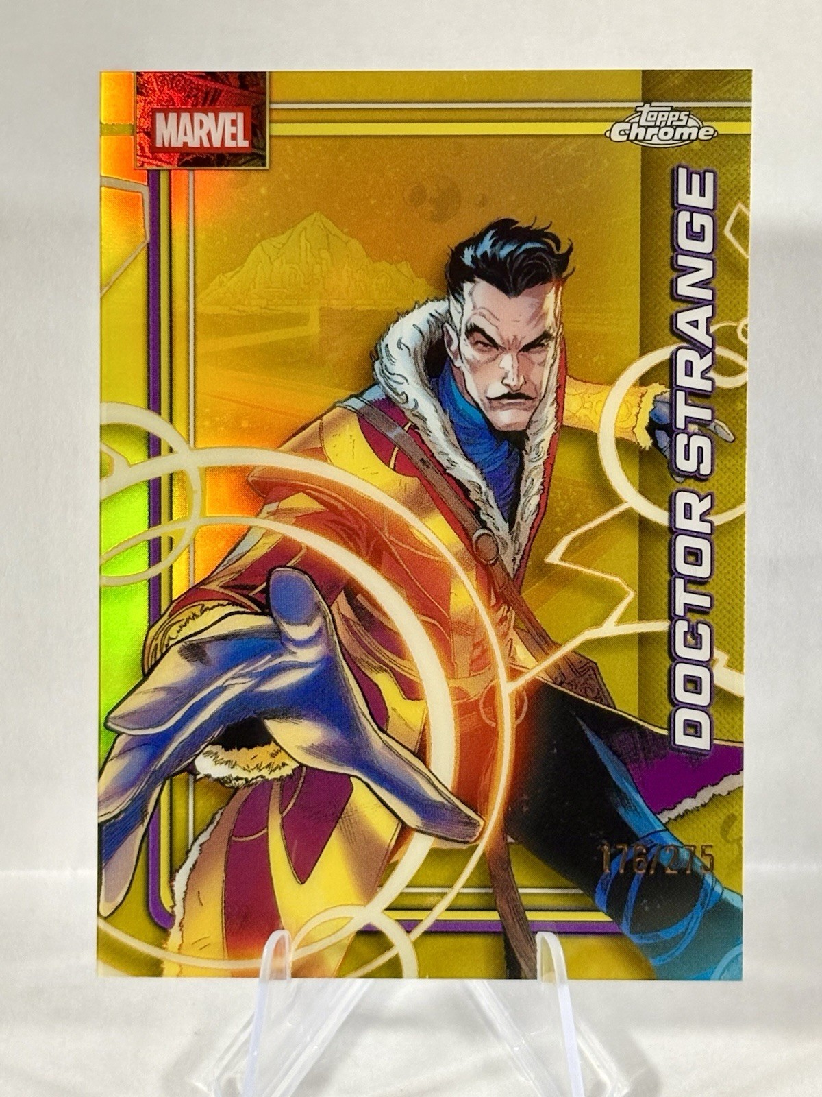 2026 Topps Chrome Marvel #111 Doctor Strange Yellow Refractor /275