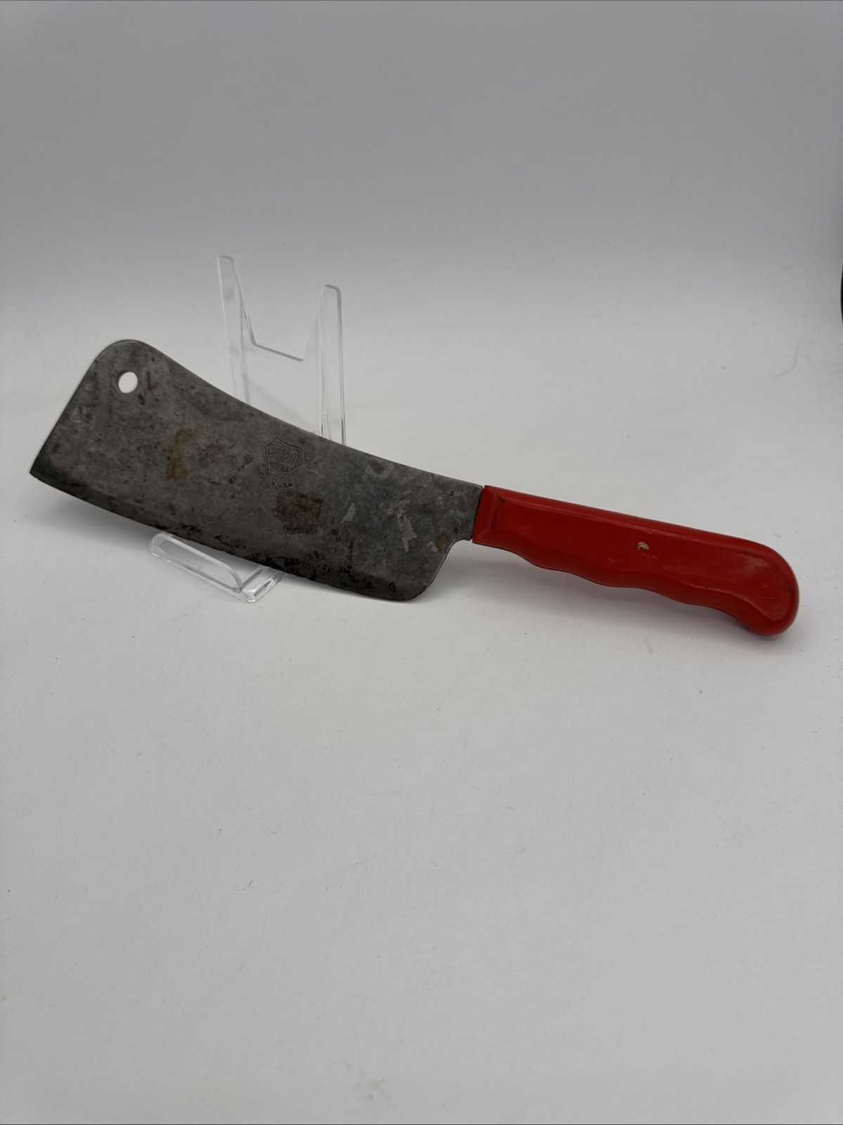 Vintage Briddell Meat Cleaver 12 1/2” Long 7″ Blade steel made in USA