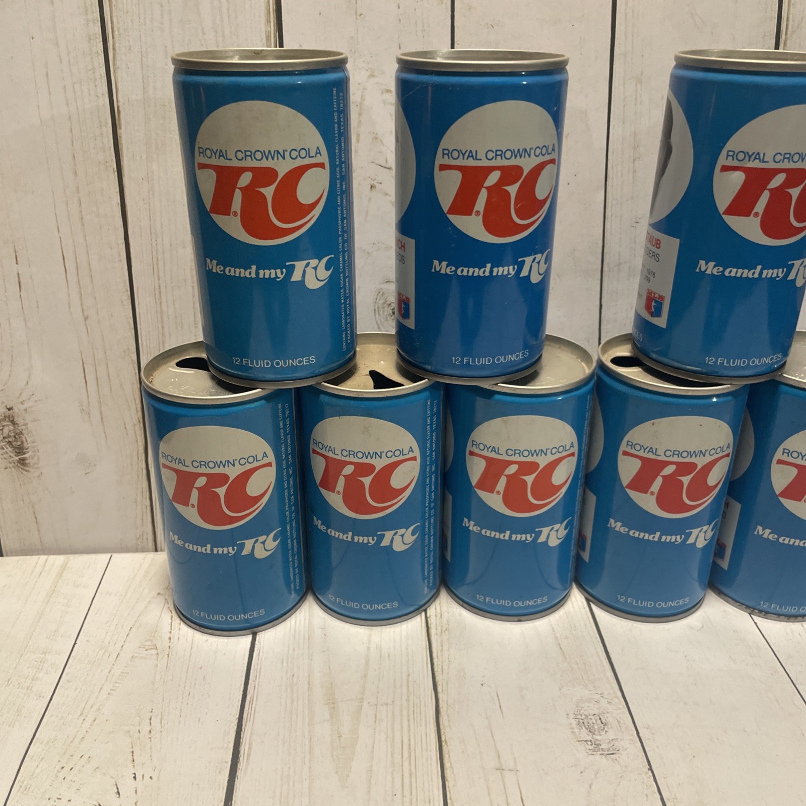 10 Vintage 1977 RC Royal Crown Cola Soda Sports Lot.