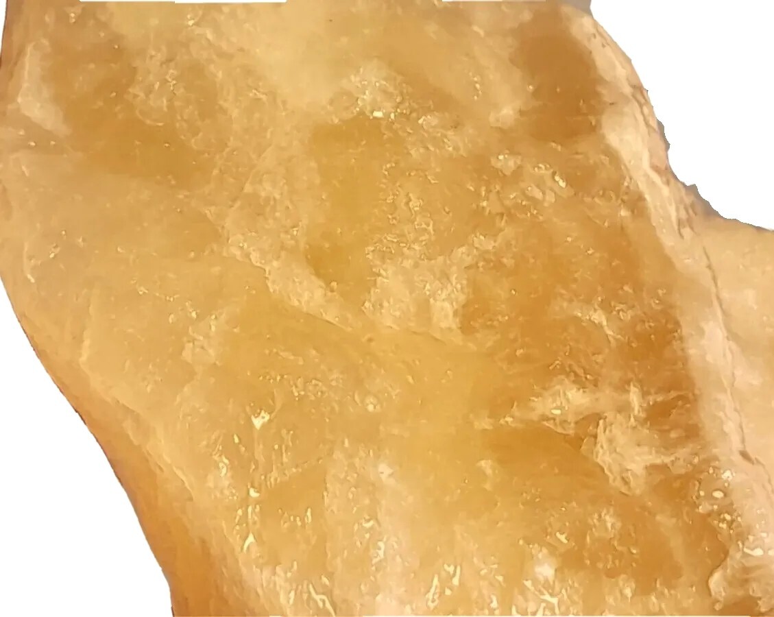 Translucent natural Calcite Onyx Yellow unpolished Rough rock over 12.5 ounces