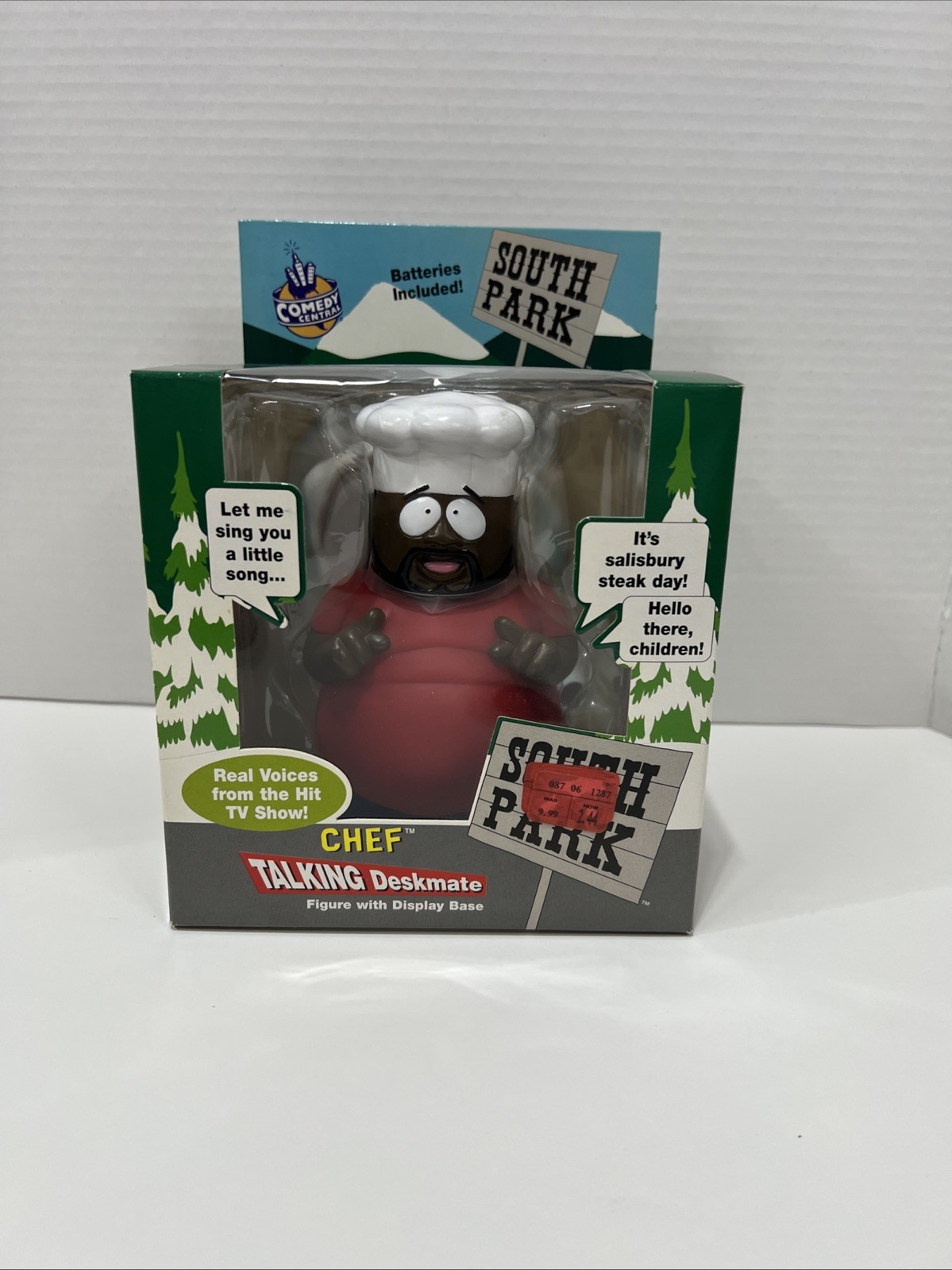 Vintage 1998 South Park Chef Talking Deskmate Display Figure New