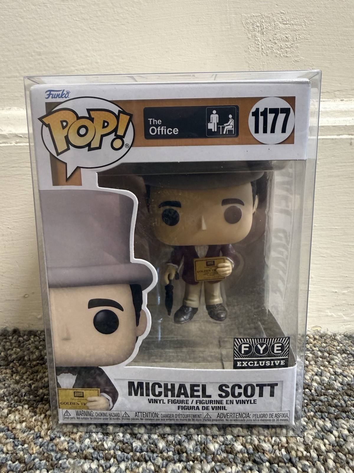 NEW! Television Funko The Office 1177 Michael Scott as Willy Wonka FYE Exclusive