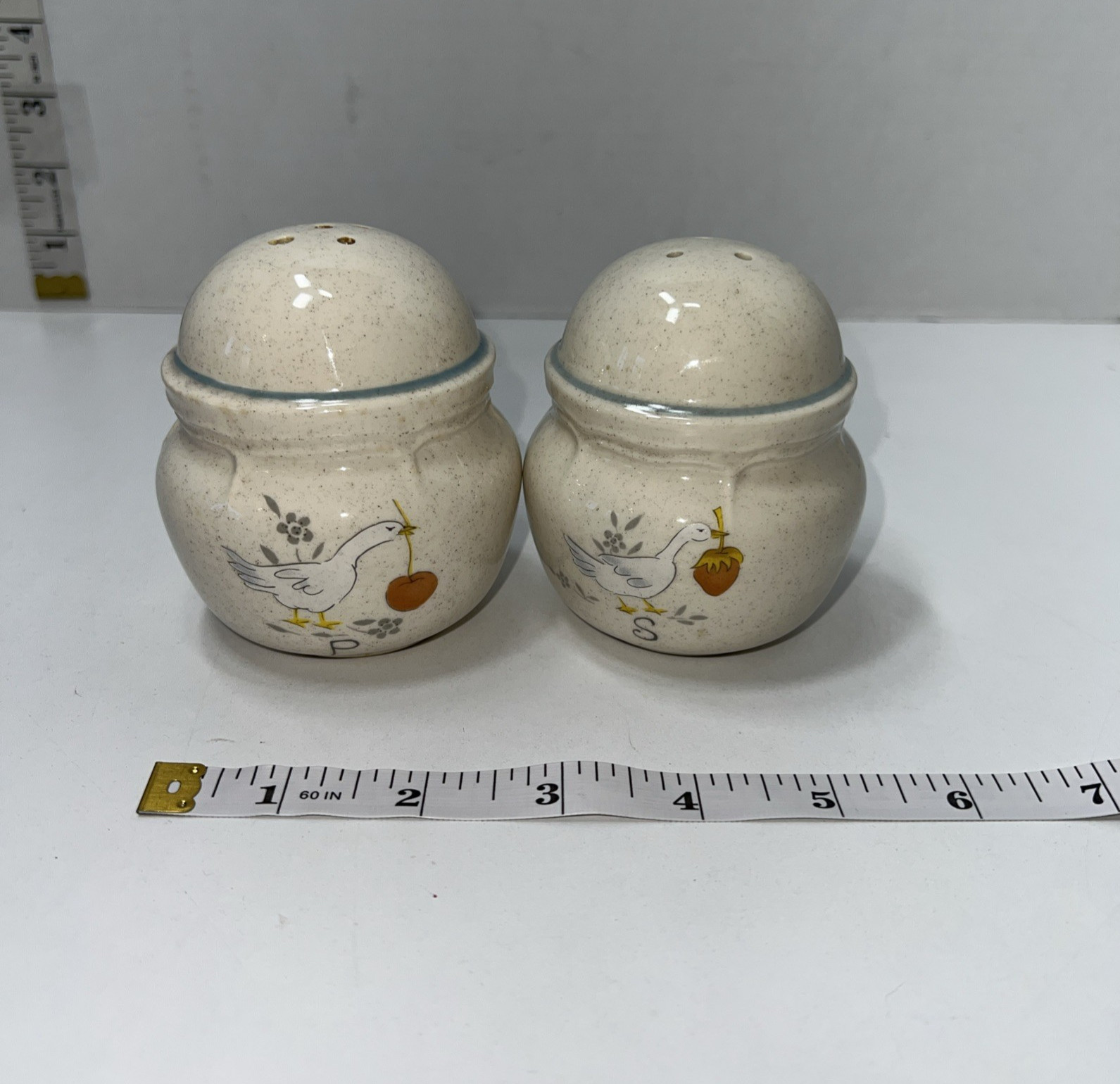 International China Marmalade Salt & Pepper Shakers  Vintage  Goose Country