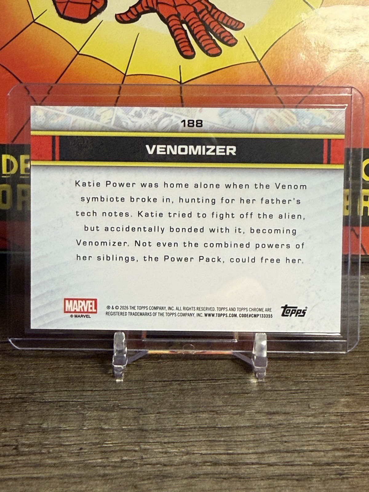 2026 Topps Chrome Marvel #188 Venomizer Orange Refractor 18/25 1st Appearance