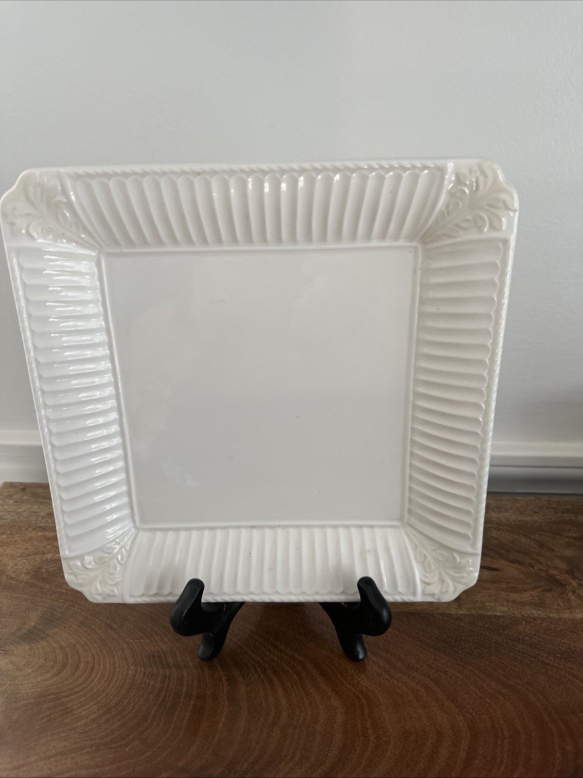 Lenox Butler’s Pantry Square 9″ Luncheon Plate Ivory Color