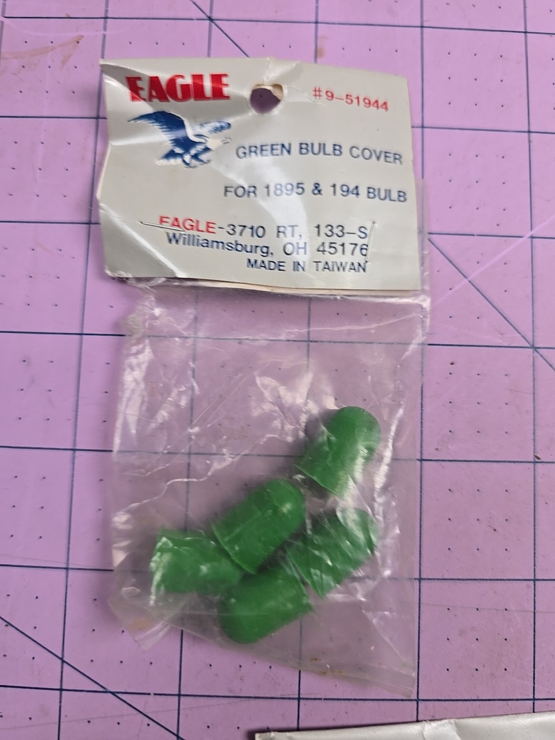 1 Pack of Eagle incandescent bulb covers for 1985 and 194 bulbs – choose color