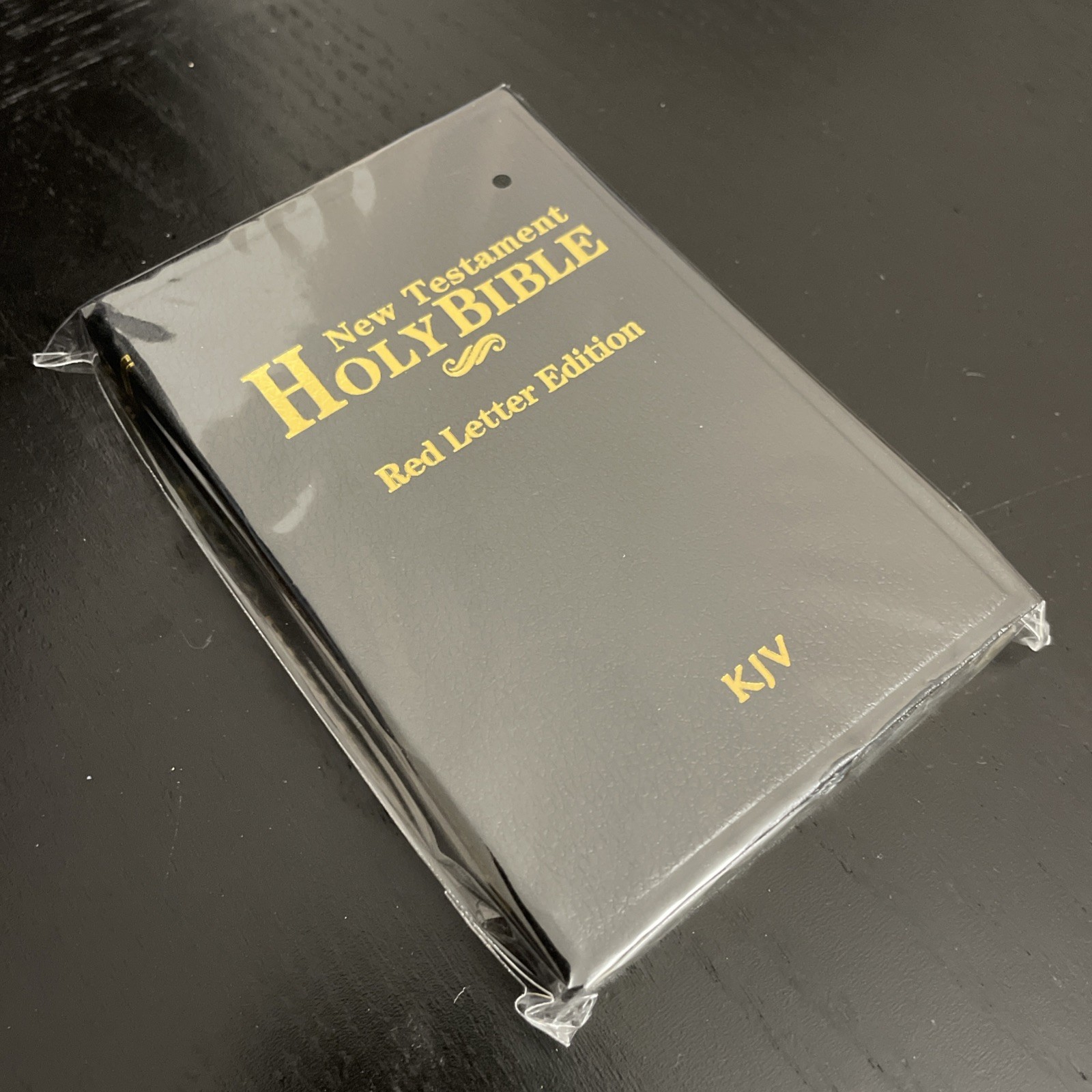 Holy Bible New Testament Red Letter Edition Black Cover Pocket Book Small Size