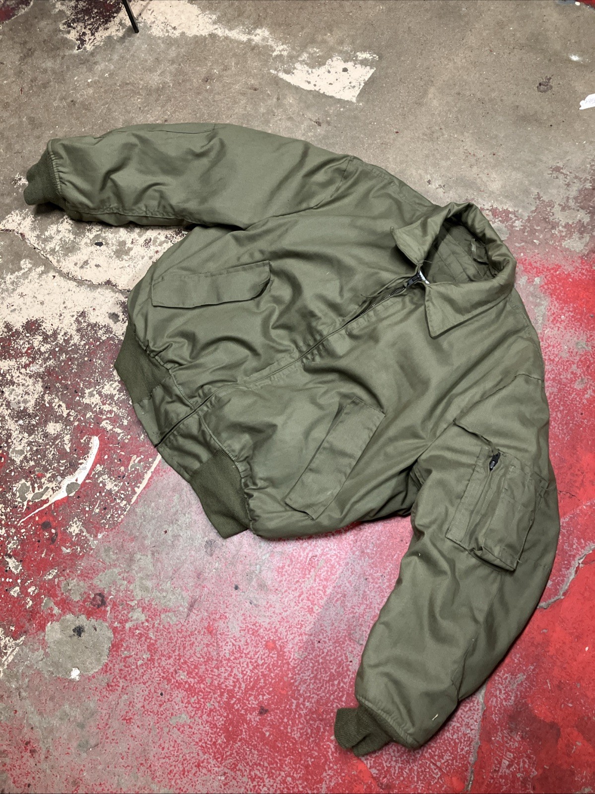 Cold Weather High Temperature Resistant Jacket LARGE SHORT OD Green