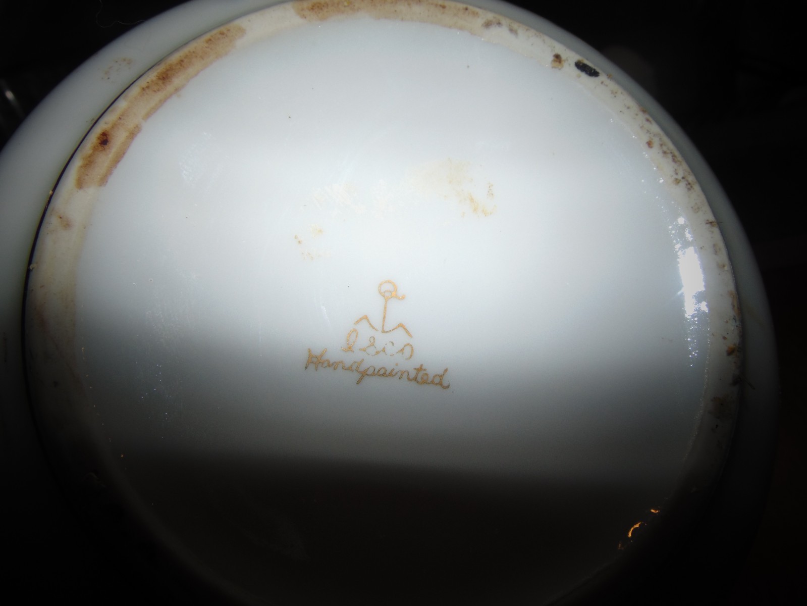 Vntg Decorative Saucepan / Handle & Attached Lid. Hand Painted. Maybe Japanese?