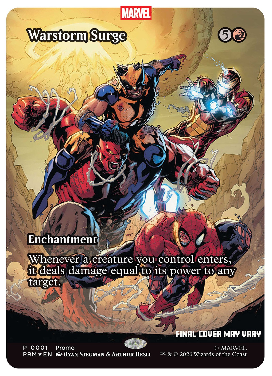 Avengers Armageddon #1 Ryan Stegman Magic The Gathering Variant 6/10/26 Marvel