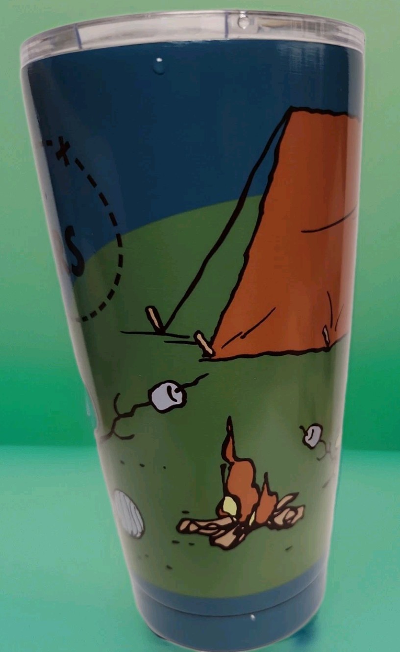 Peanuts Snoopy Beagle Scout Happy Campers 20oz Stainless Steel Tumbler By…