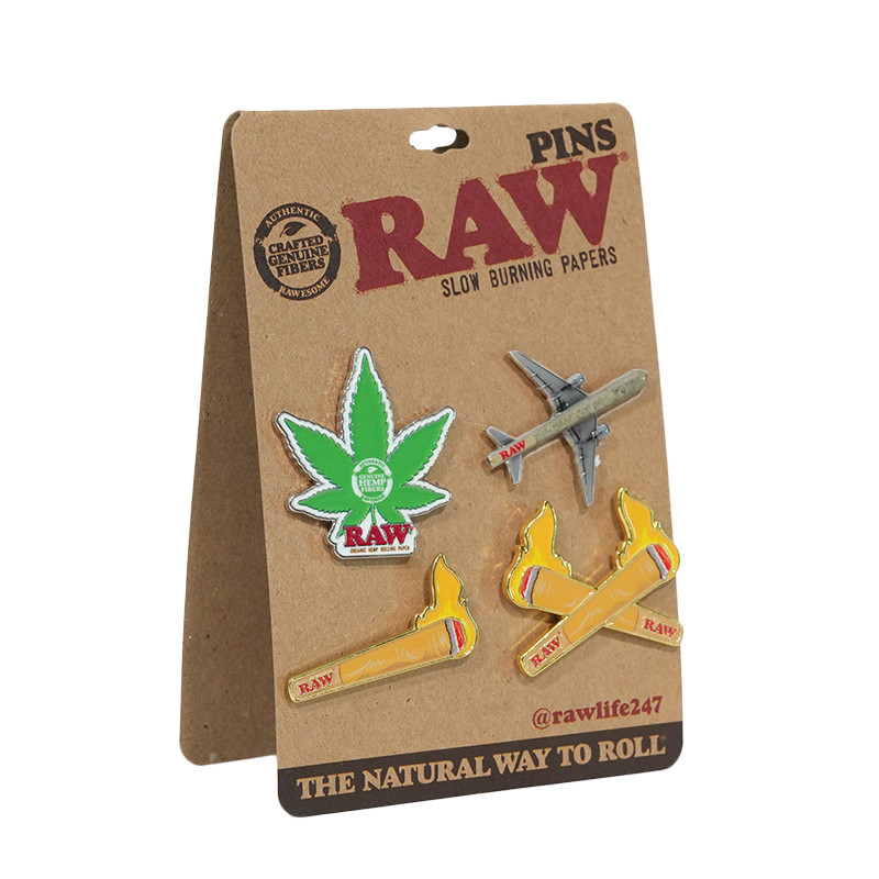 RAW Classic Enamel Badge Pin Set – Official Collectible Pins + Free Stickers