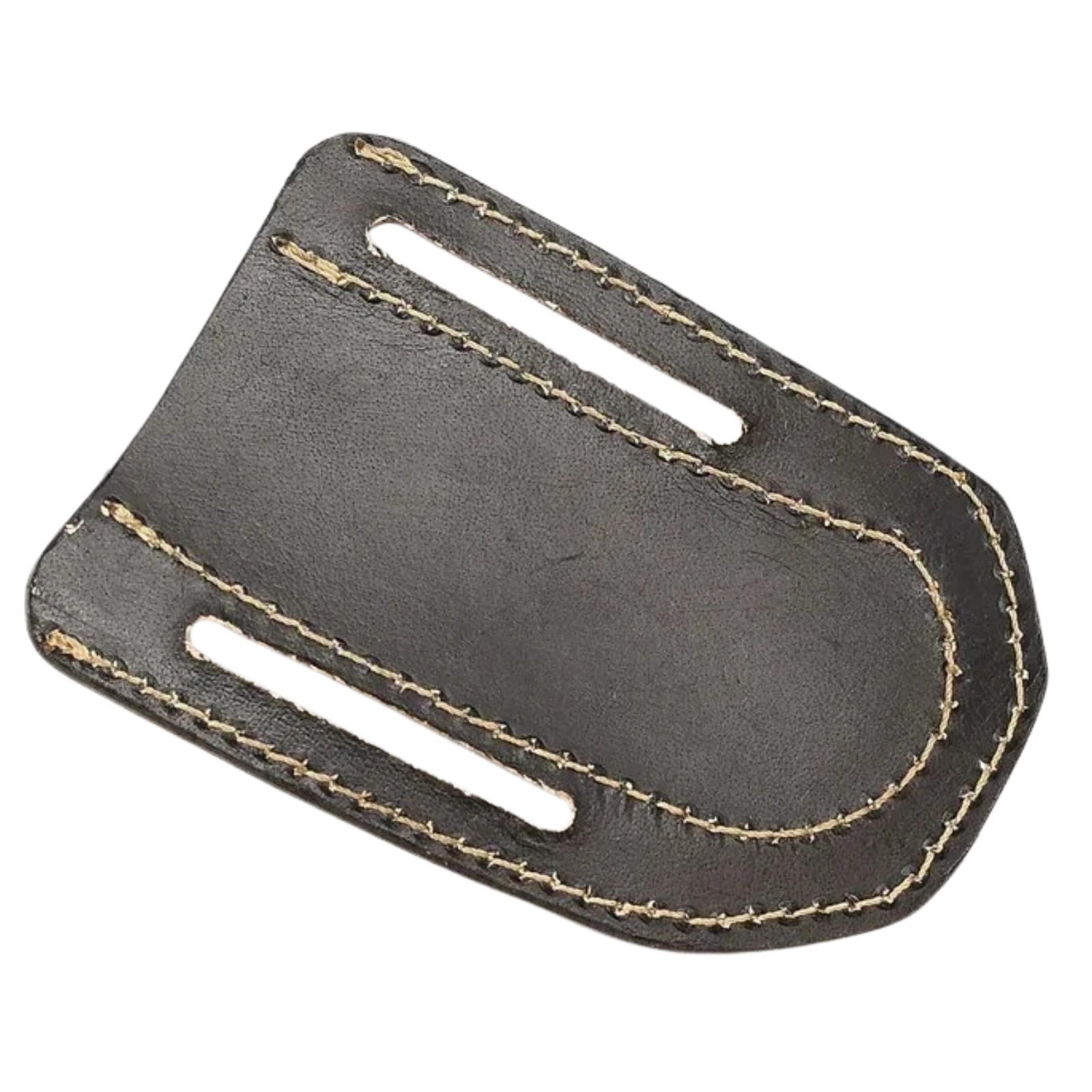 Handmade Brown Leather Sheath Vertical Belt for Buck 110 Folding Pocket Knife