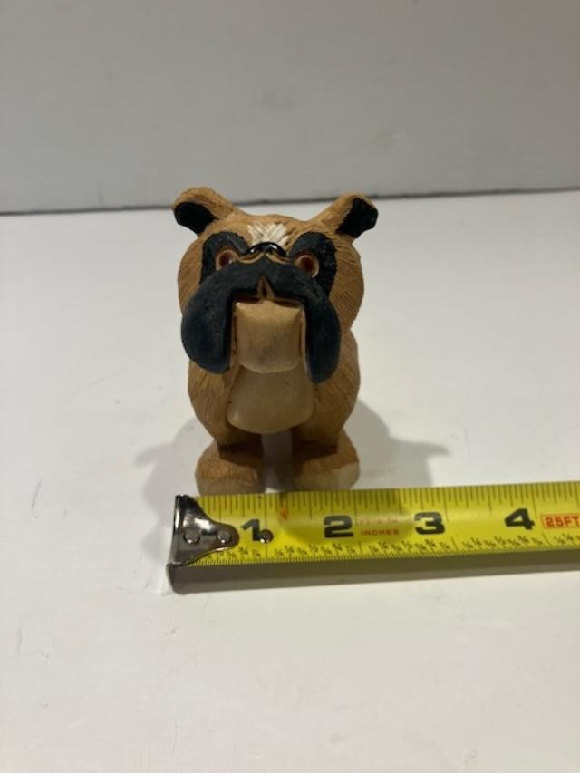Artesania Rinconada Boxer Dog Figurine 4” Pottery Clay Uruguay Retired READ