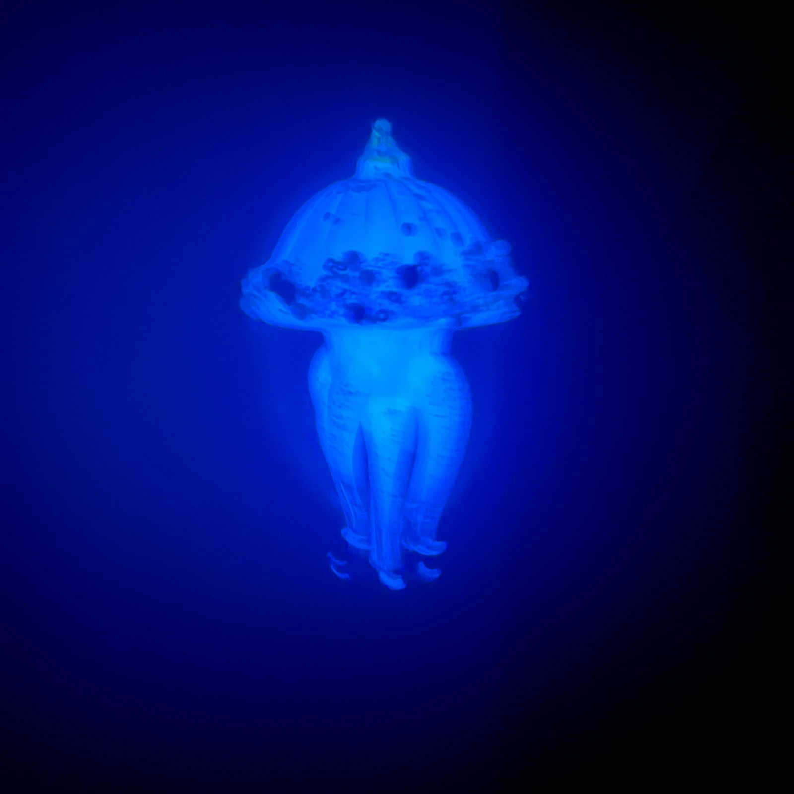 Kurt Adler Luminosity Glow In the Dark Glass Jellyfish Ornament T3732 Nautical