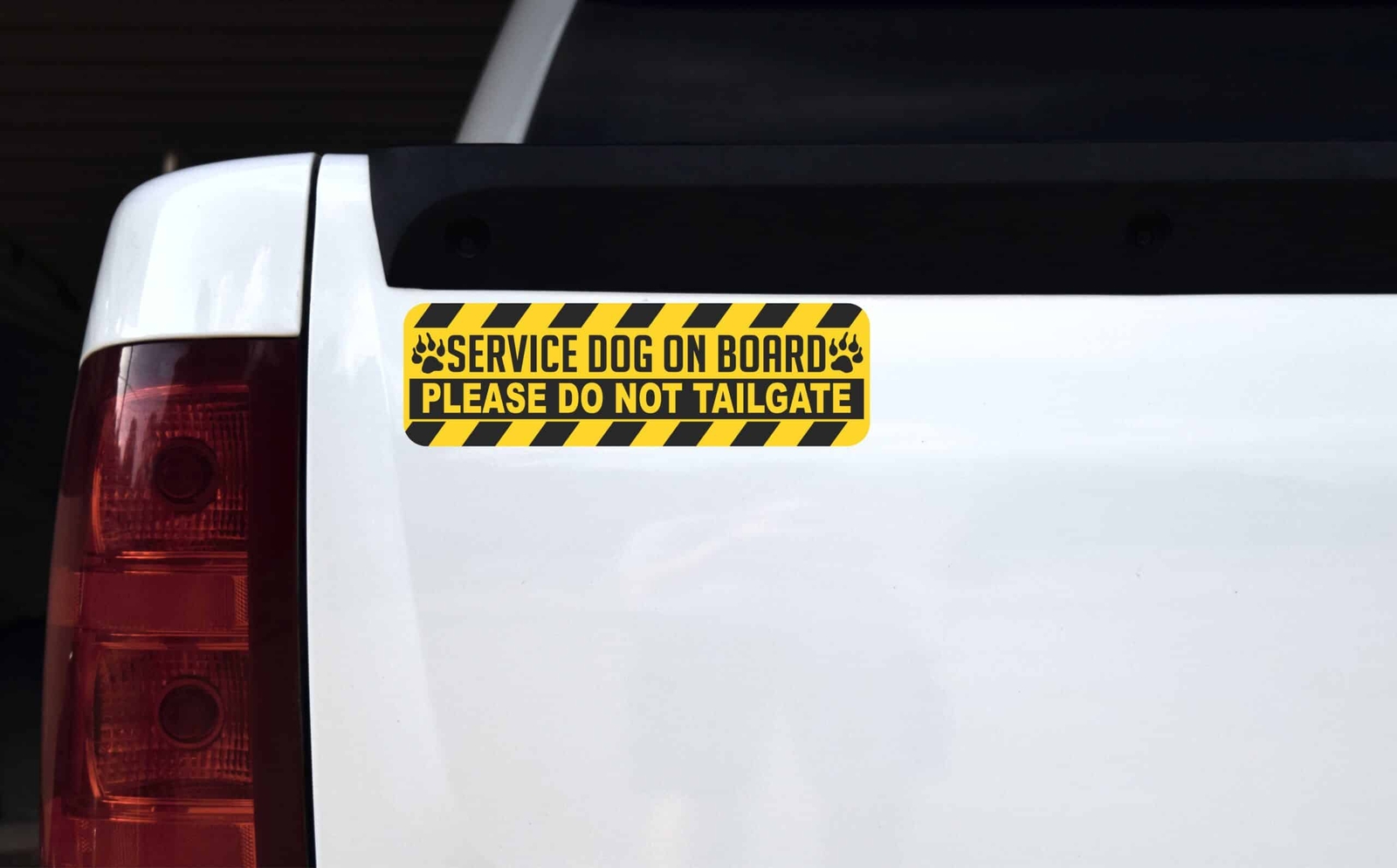 10in x 3in Do Not Tailgate Service Dog on Board Sticker Vehicle Bumper Decal