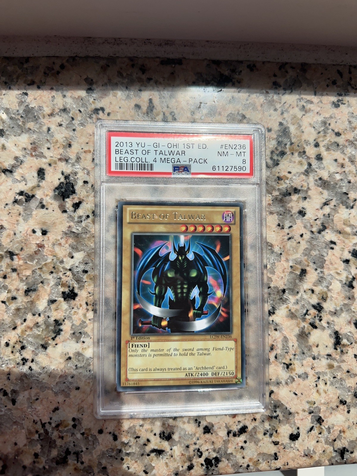 2013 YU-GI-OH 1st EDITION #EN236 BEAST OF TALWAR “1st EDITION”, PSA 8 MINT