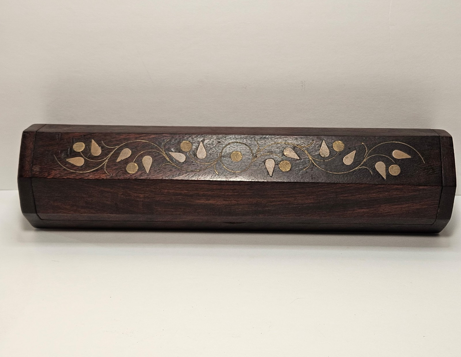 Wooden Handcrafted Rectangle Box from Archana Crafts India Brass Inlay Designs