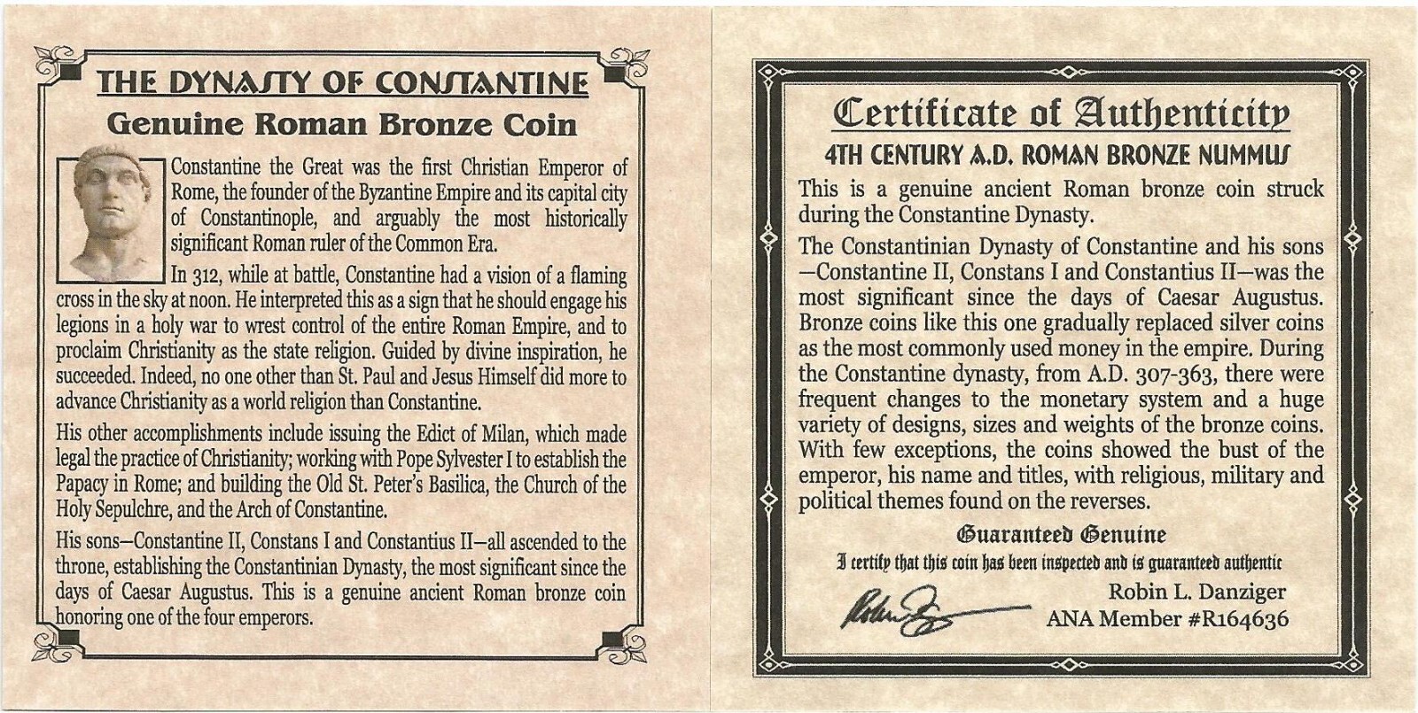 Bronze Coin Dynasty of Constantine Nummis Rome Historical Gift BUY MORE & SAVE