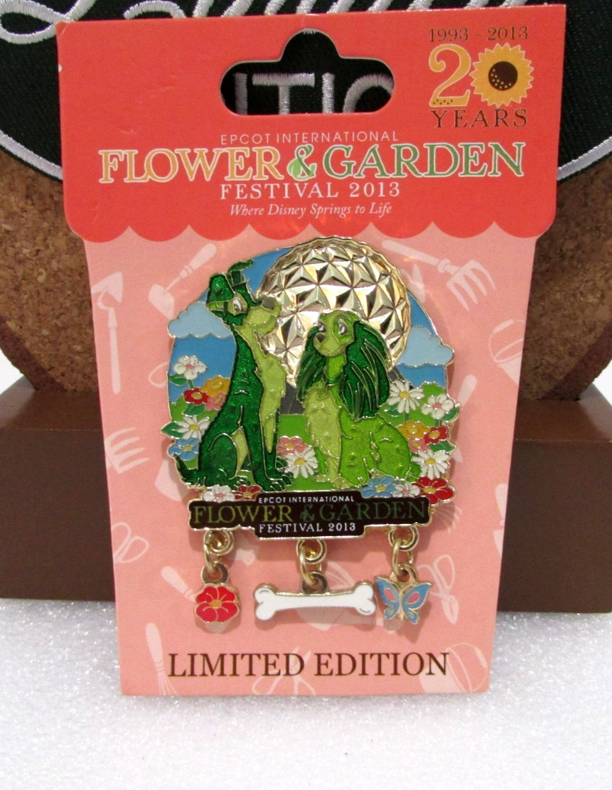 Disney Epcot Flower & Garden Lady & the Tramp Pin LE 5000