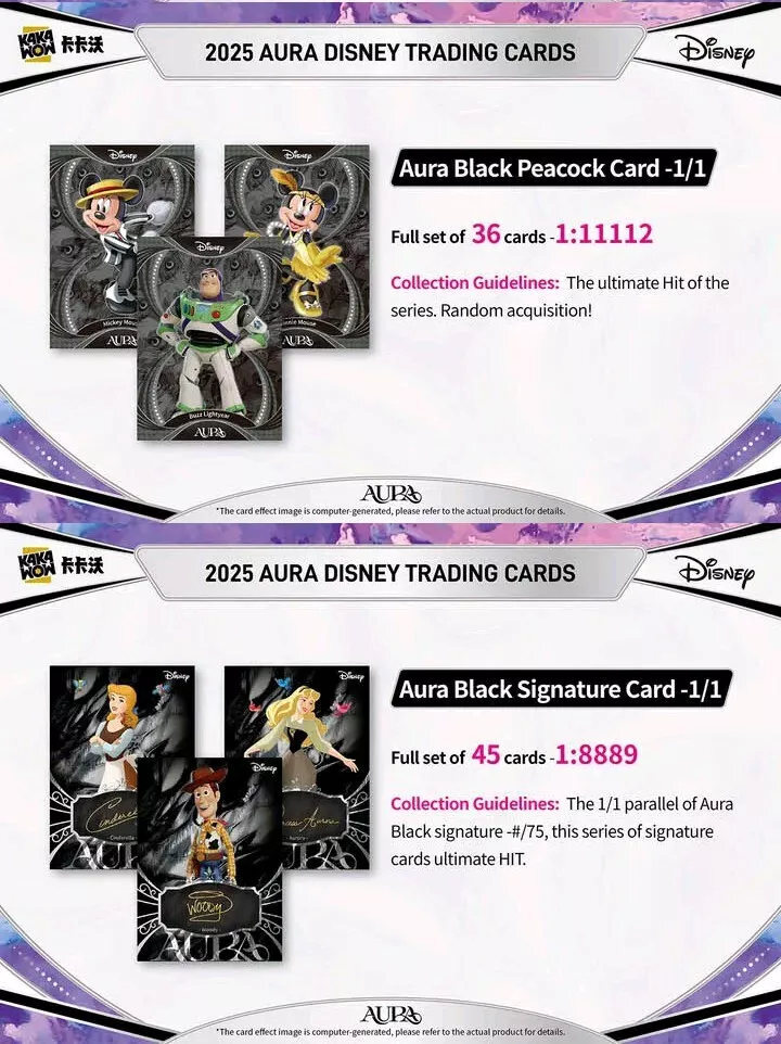 IN STOCK Kakawow x Aura Disney Black Peacock Collection Trading Card Sealed Box