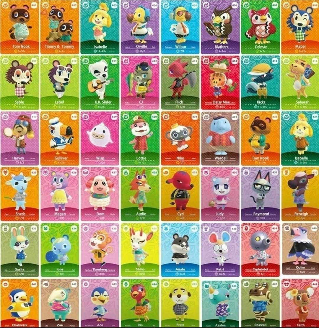 Nintendo Animal Crossing Amiibo Album Series 1, 2, 3, 4, 5 & 448 authentic cards