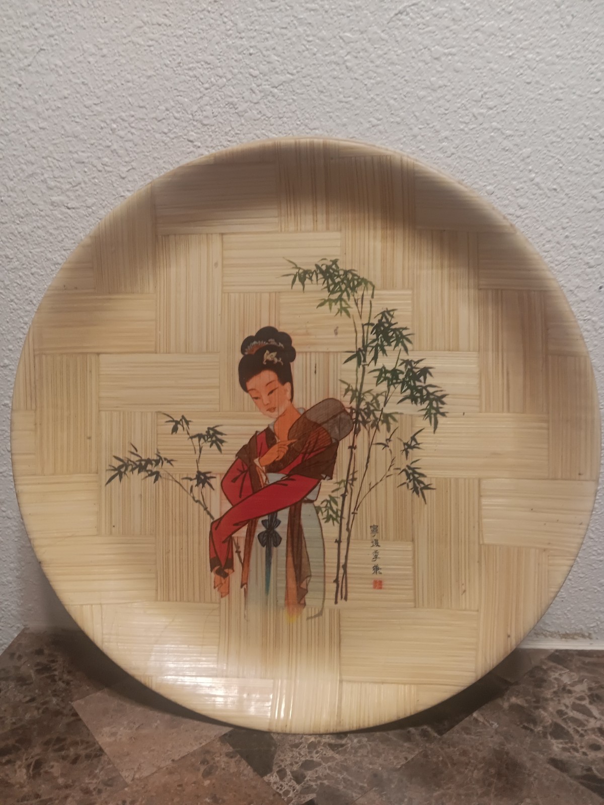 Vintage Decorative 12″ Bamboo Plates (6)