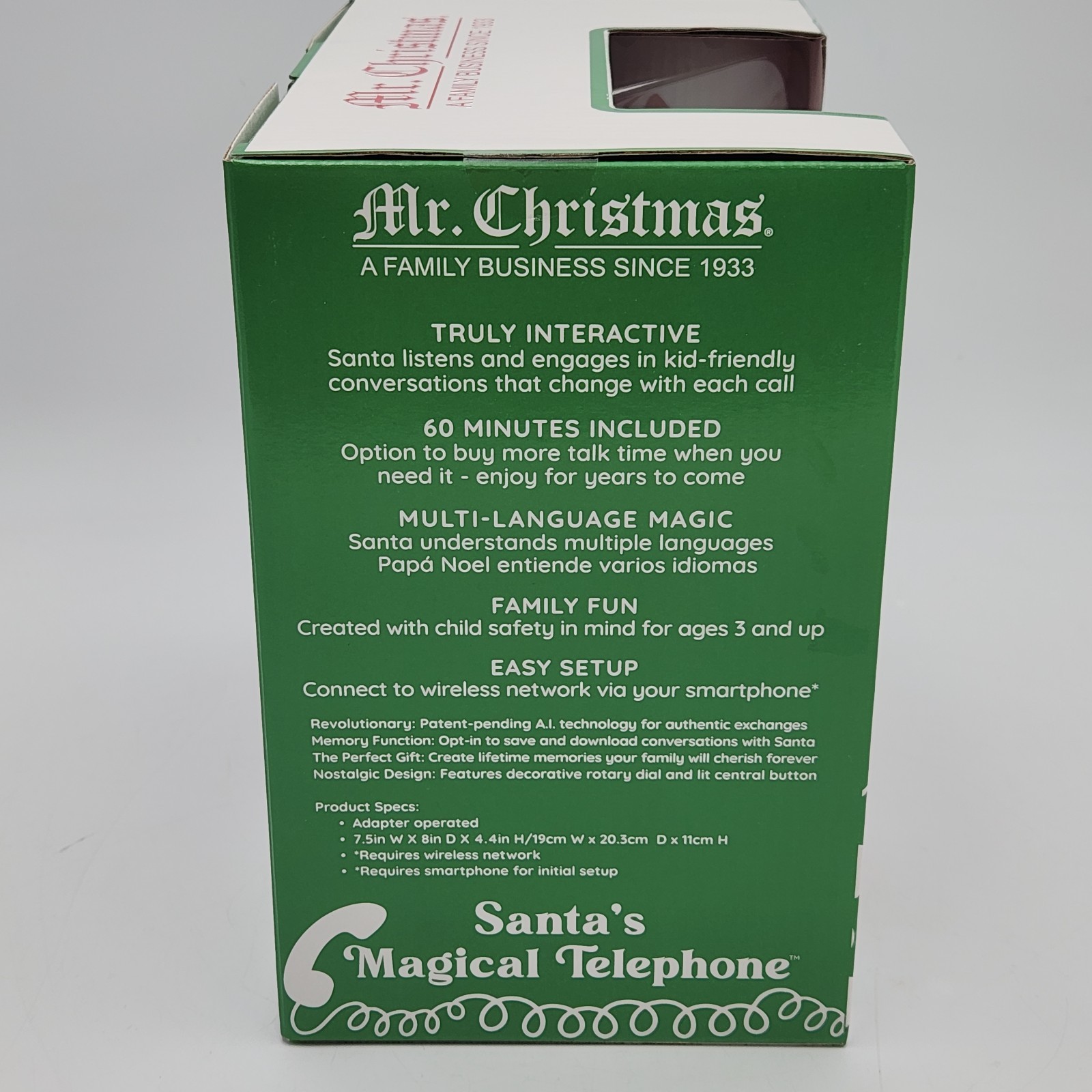 New! Mr. Christmas Santa’s Interactive Magical Telephone 60 Minutes Included
