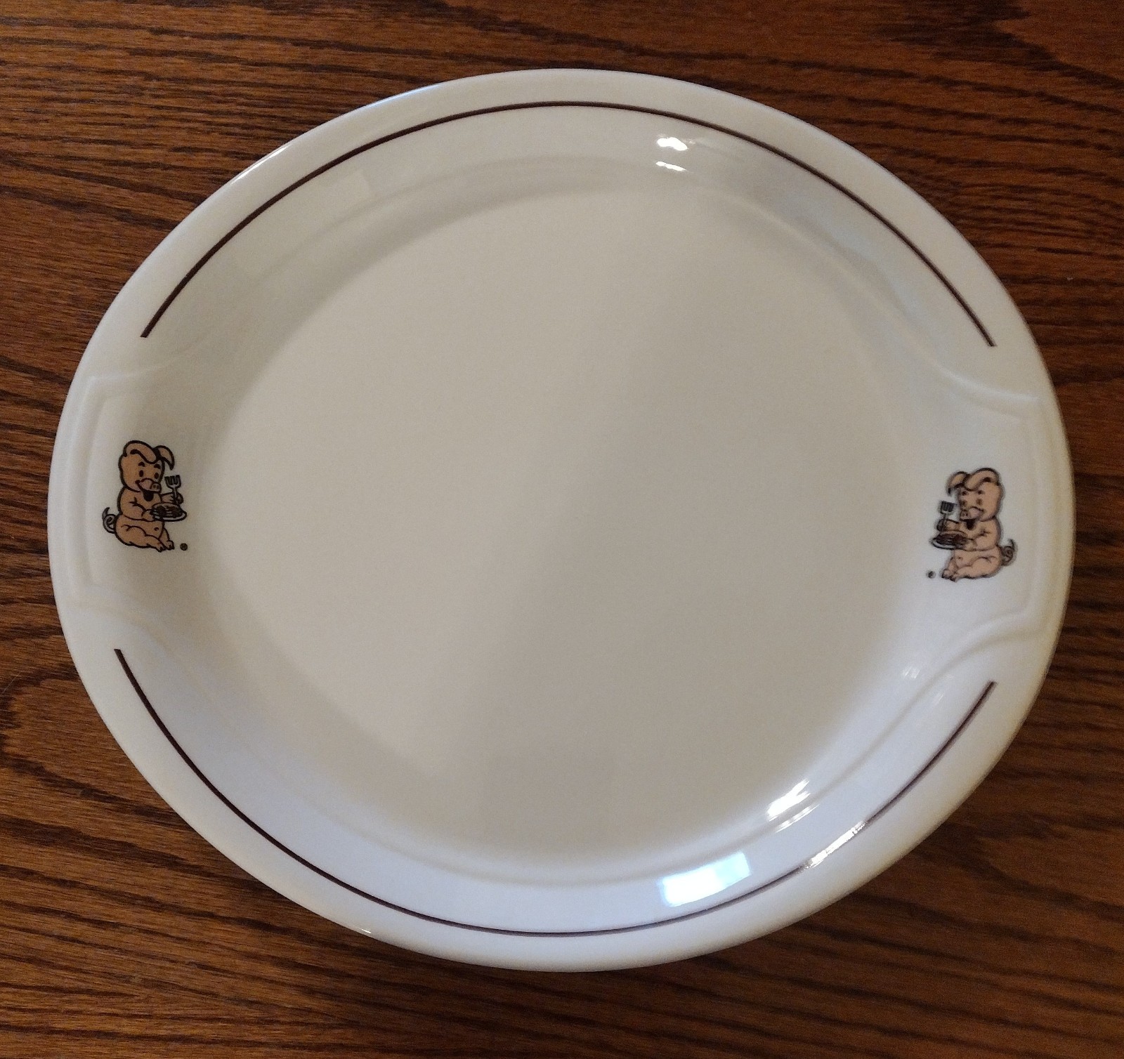 Vintage Pig N Pancake Restaurant Ware Syralite 12″ Serving Plates Syracuse China