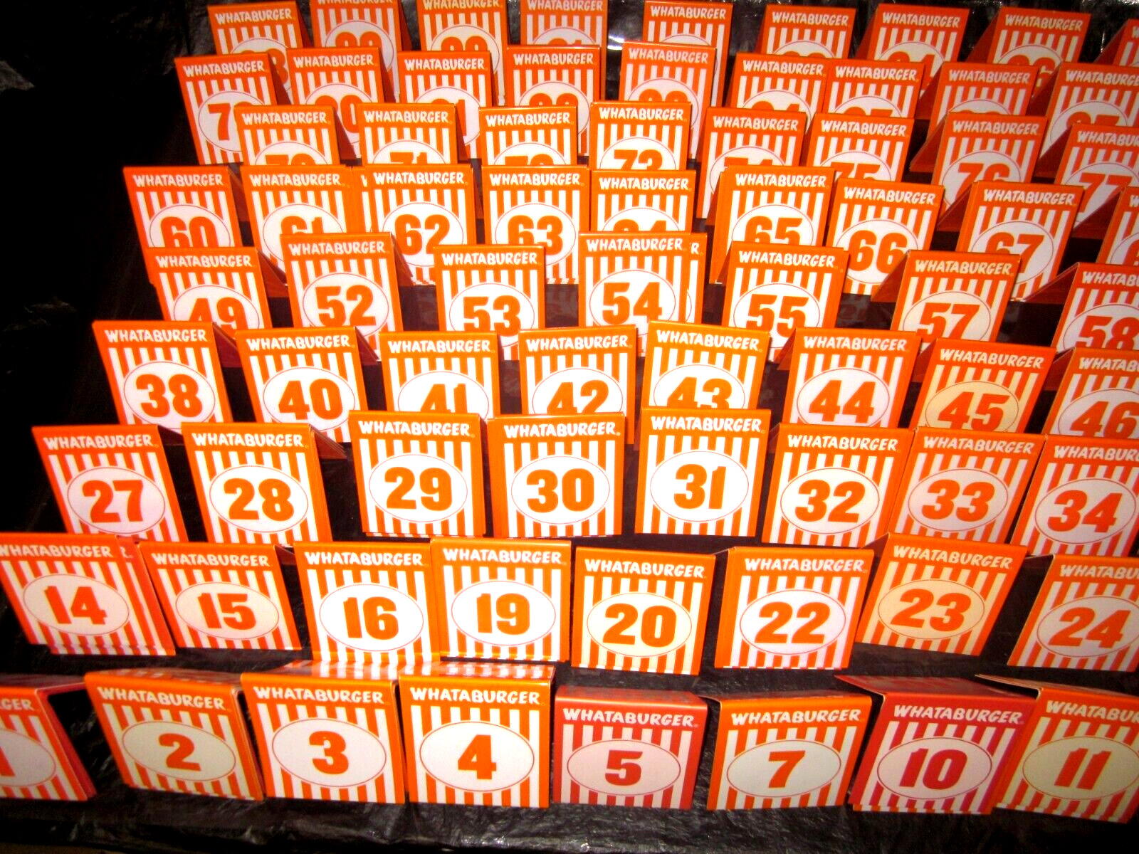 Whataburger Table Tent #’s You Pick The Number No Limit $4 Flat Rate Shipping