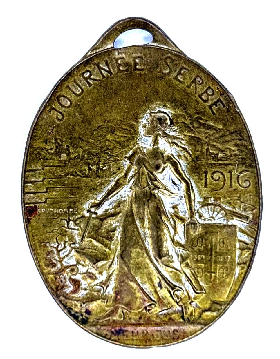 Original France WWI “Journée Serbe” Medal 1916 – Serbian Relief Day Charity