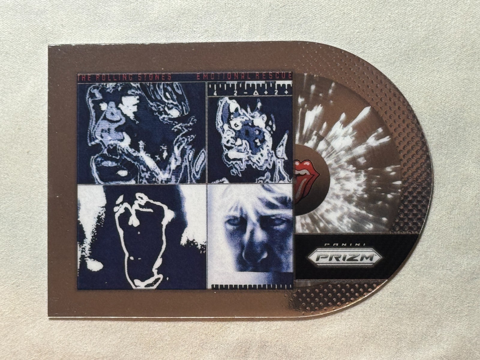 2025 Panini Prizm The Rolling Stones Album Die-Cut Emotional Rescue #17