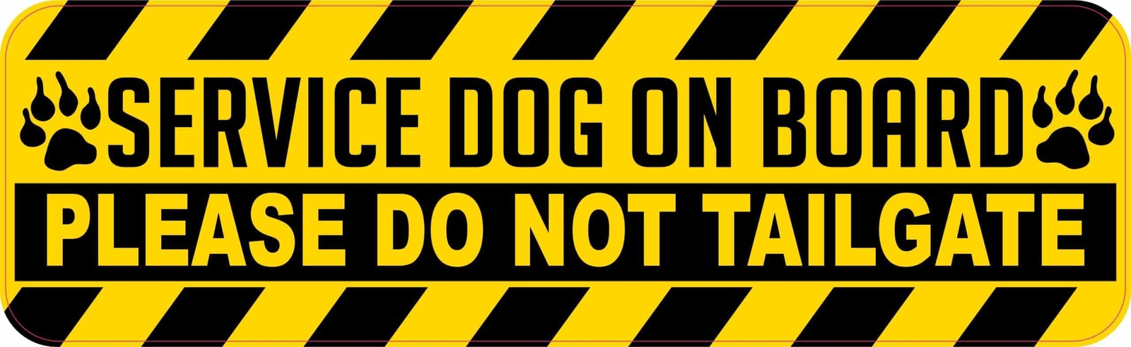 10in x 3in Do Not Tailgate Service Dog on Board Sticker Vehicle Bumper Decal