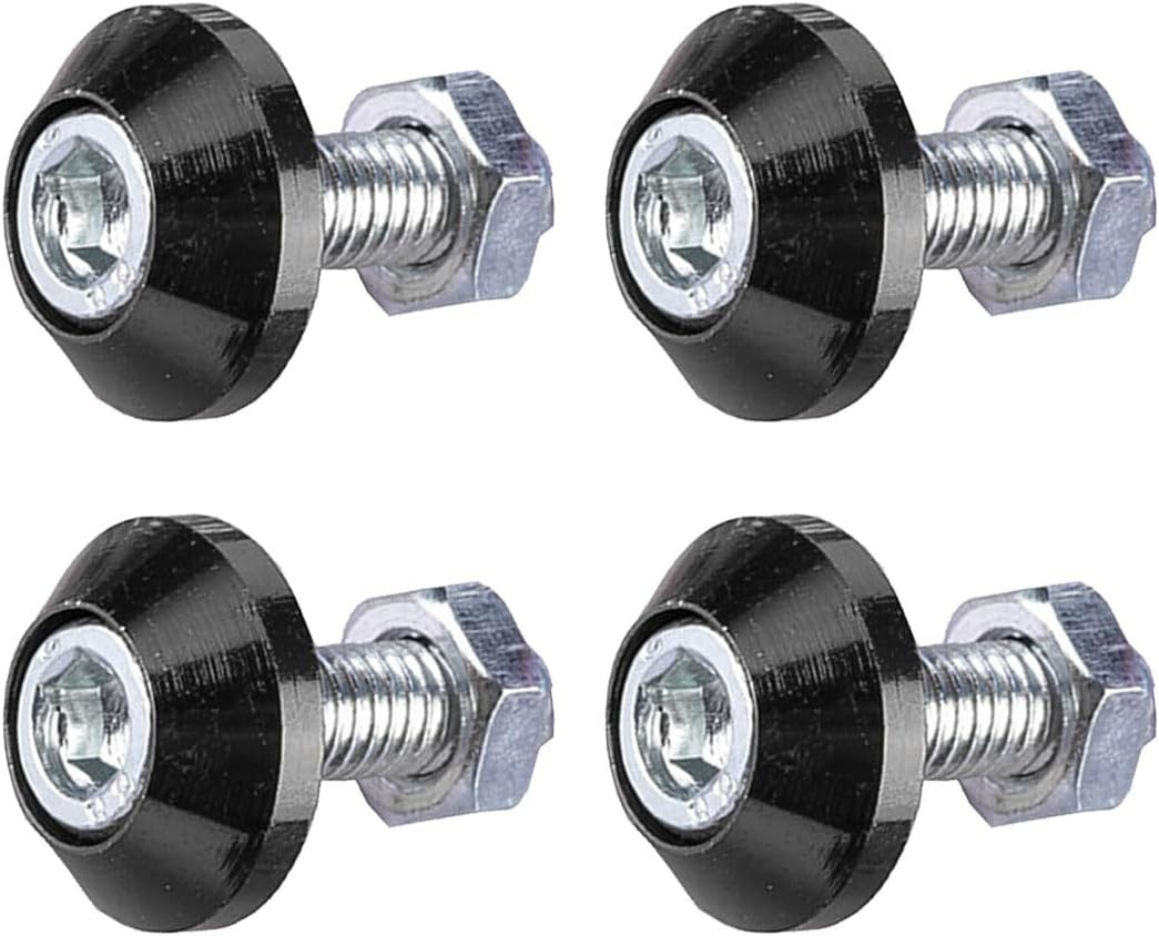 4PCS Motorcycle License Plate Bolts, Aluminum Alloy Car Tag License Plate Screw