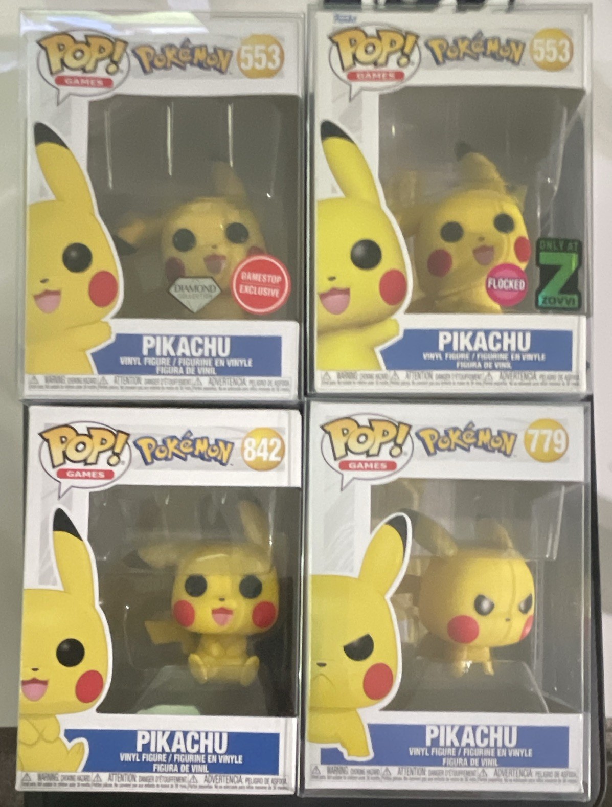 Funko Pikachu Zavi + GameStop Exclusive Flocked Lot 4