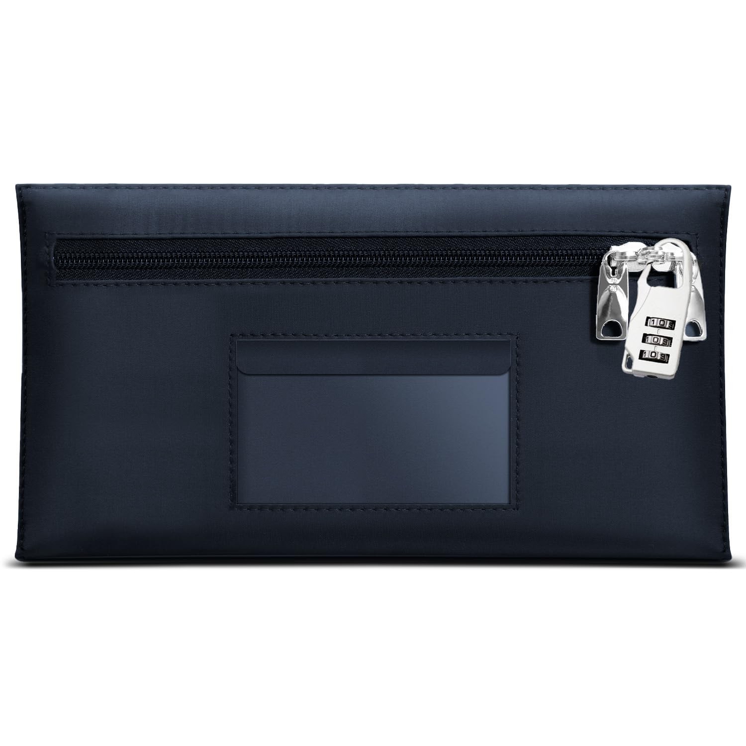 1 PCS Blue Medium Lockable Bank Bag 12.2×8.2 Inch Money Deposit Cash With Lock